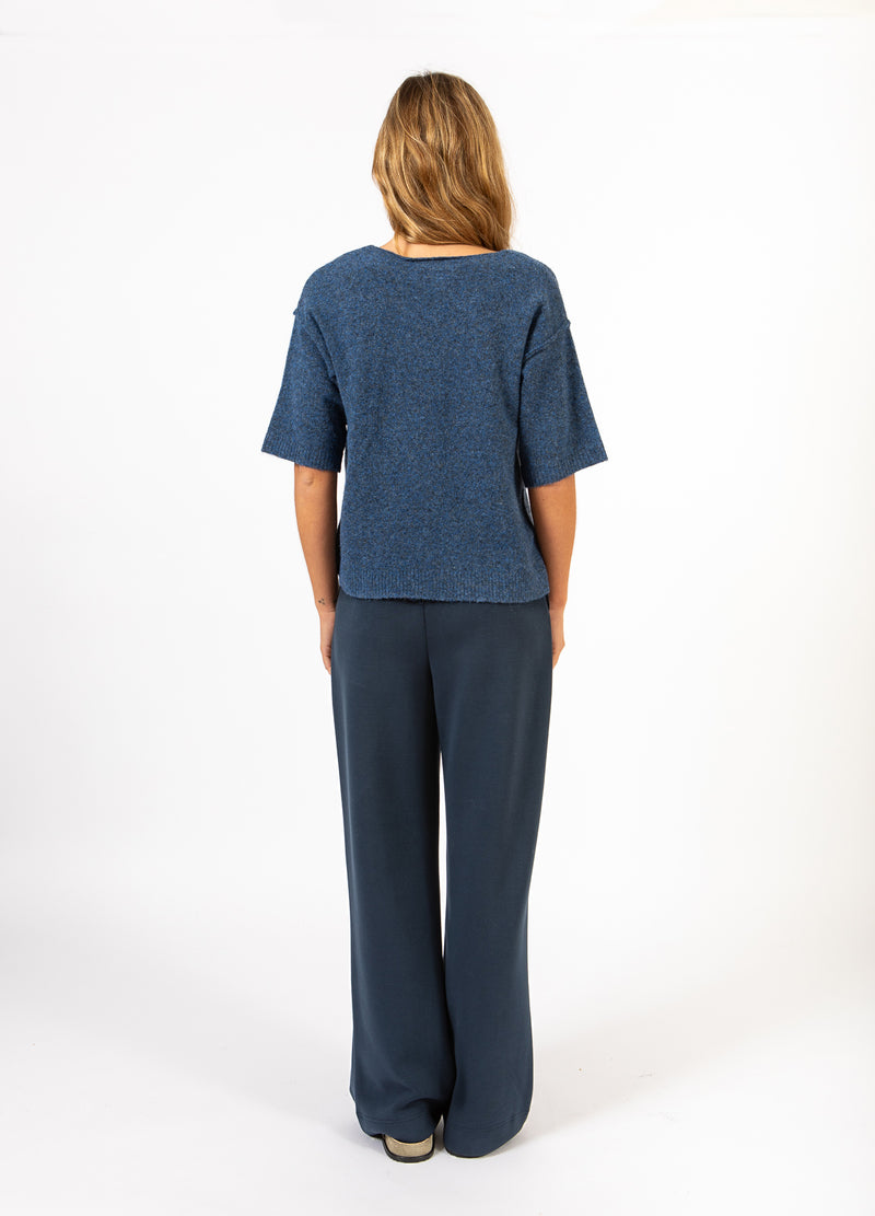 CC Heart CC HEART EMERIE V-HALS SWEATER Knitwear Navy melange - 541