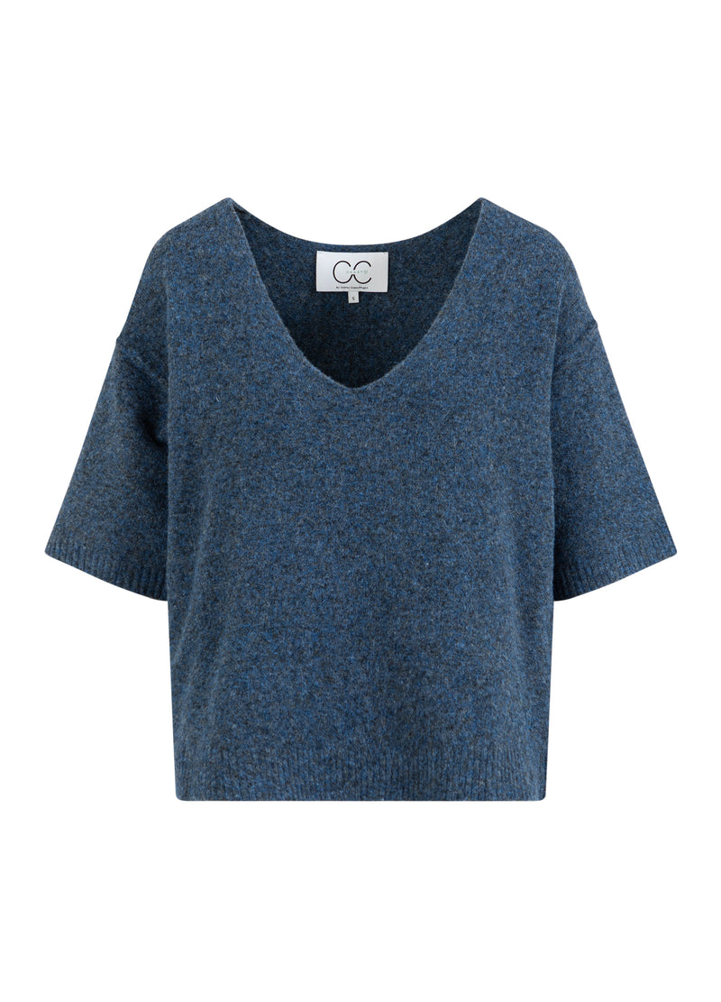 CC Heart CC HEART EMERIE V-HALS SWEATER Knitwear Navy melange - 541