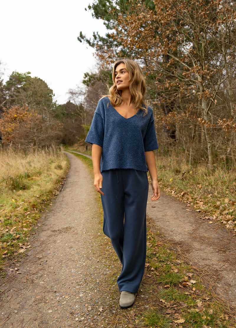 CC Heart CC HEART EMERIE V-HALS SWEATER Knitwear Navy melange - 541