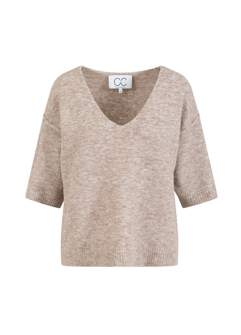 CC Heart CC HEART EMERIE V-HALS SWEATER Knitwear Sand melange - 261