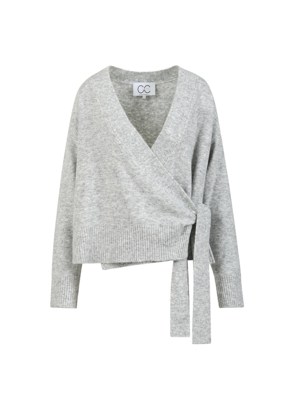 CC Heart CC HEART EMERIE WRAP CARDIGAN Knitwear Light grey melange - 129