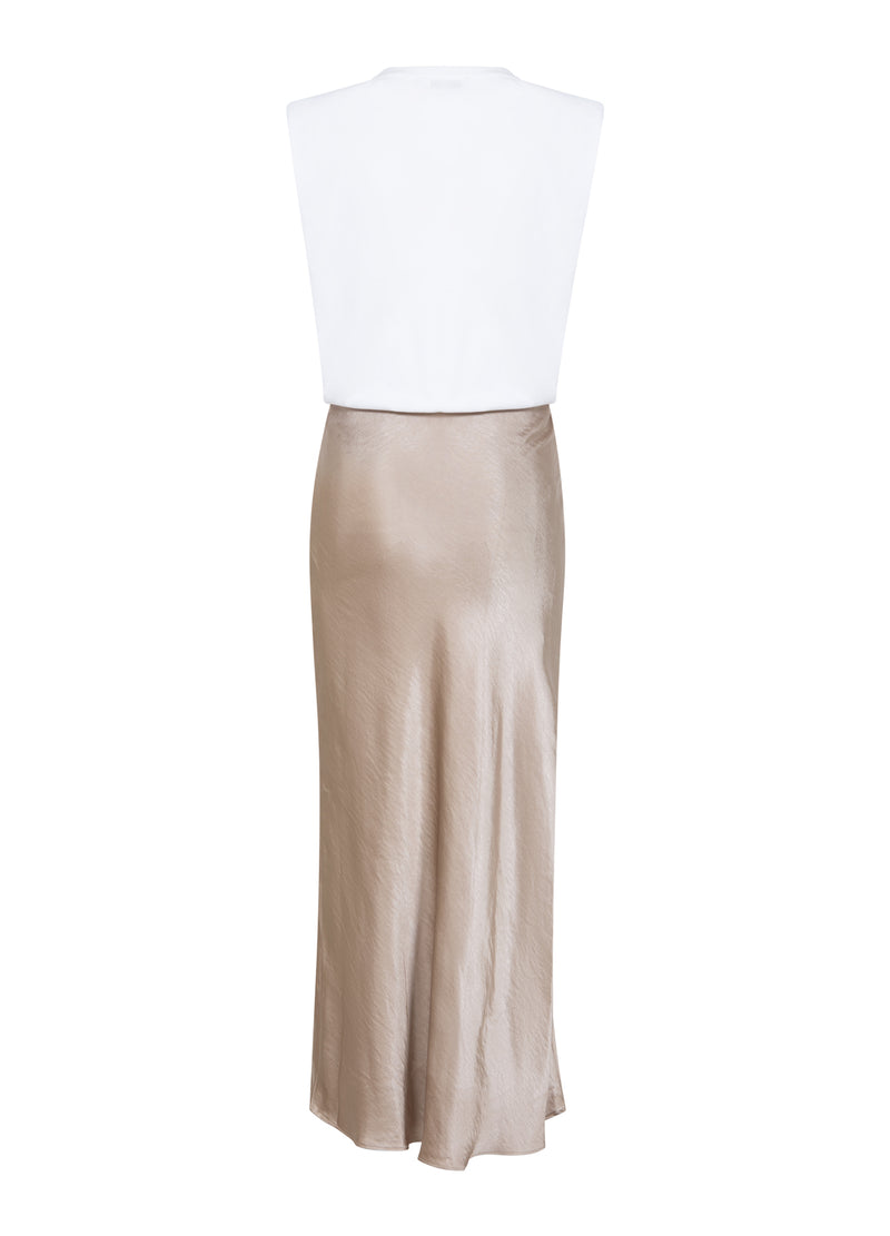 CC Heart CC HEART EMILIE JERSEY OG SATIN KJOLE Kjole White/Warm grey - 198