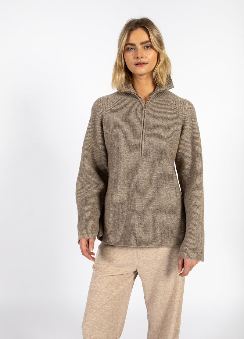CC Heart CC HEART EMMA LYNLÅS STRIKTRØJE Knitwear Golden brown melange - 793