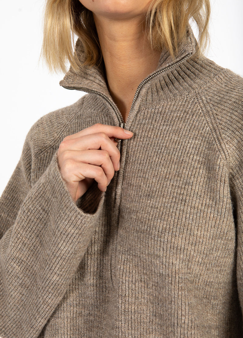 CC Heart CC HEART EMMA LYNLÅS STRIKTRØJE Knitwear Golden brown melange - 793