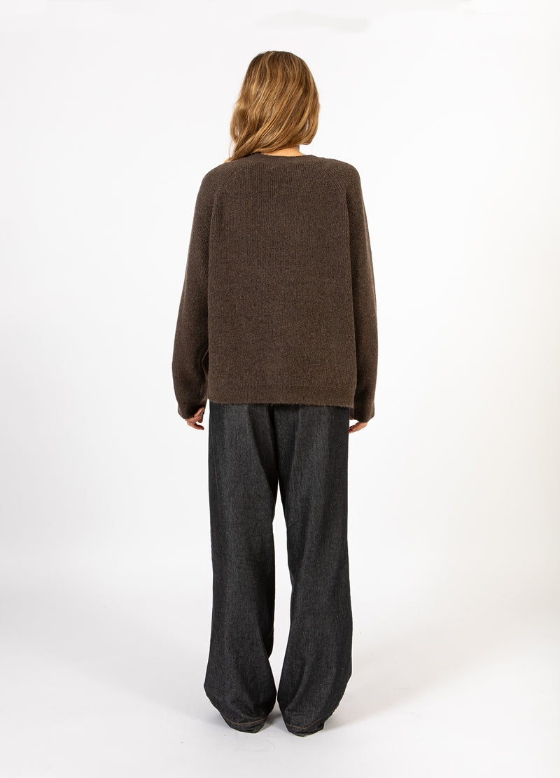 CC Heart CC HEART EMMA O-HALS SWEATER Knitwear Chocolate melange - 388