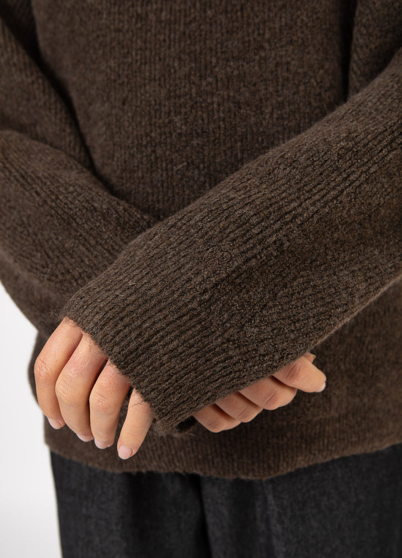 CC Heart CC HEART EMMA O-HALS SWEATER Knitwear Chocolate melange - 388
