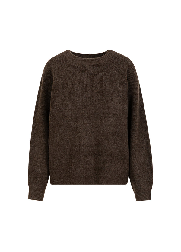 CC Heart CC HEART EMMA O-HALS SWEATER Knitwear Chocolate melange - 388