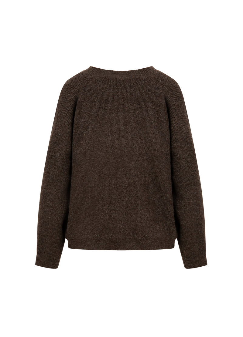 CC Heart CC HEART EMMA O-HALS SWEATER Knitwear Chocolate melange - 388