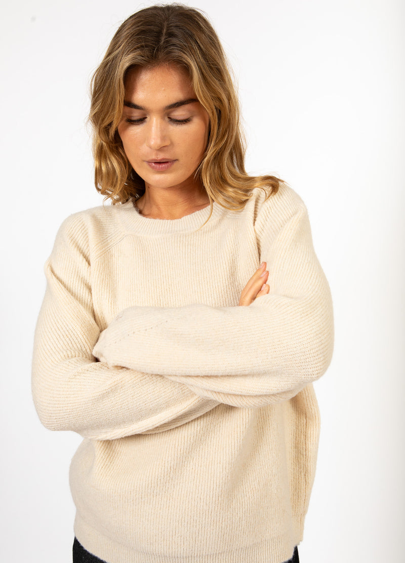 CC Heart CC HEART EMMA O-HALS SWEATER Knitwear Creme - 241