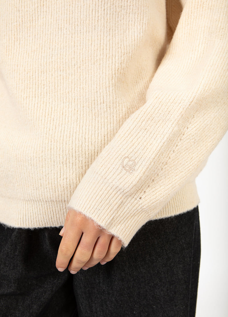 CC Heart CC HEART EMMA O-HALS SWEATER Knitwear Creme - 241