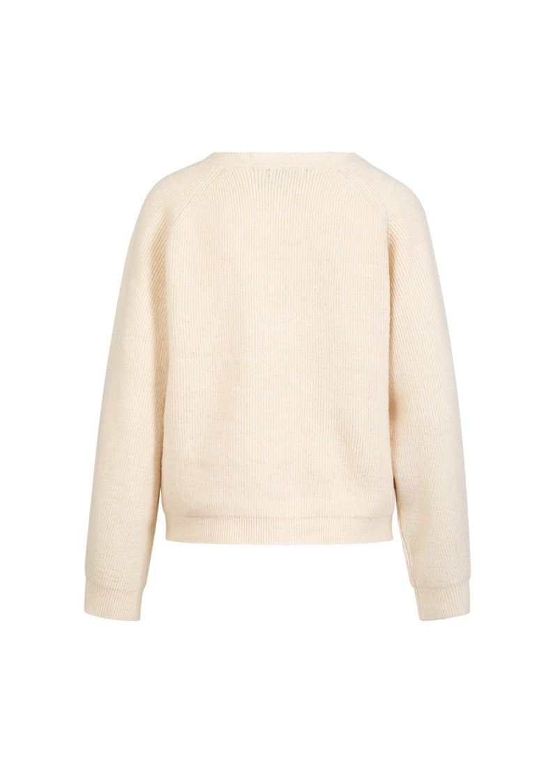 CC Heart CC HEART EMMA O-UDSKÆRING STRIKKET CARDIGAN Knitwear Creme - 241