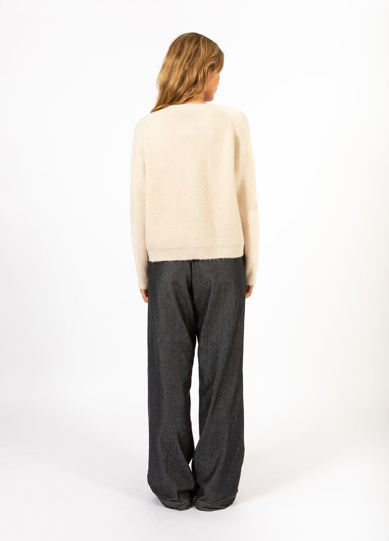 CC Heart CC HEART EMMA O-UDSKÆRING STRIKKET CARDIGAN Knitwear Creme - 241