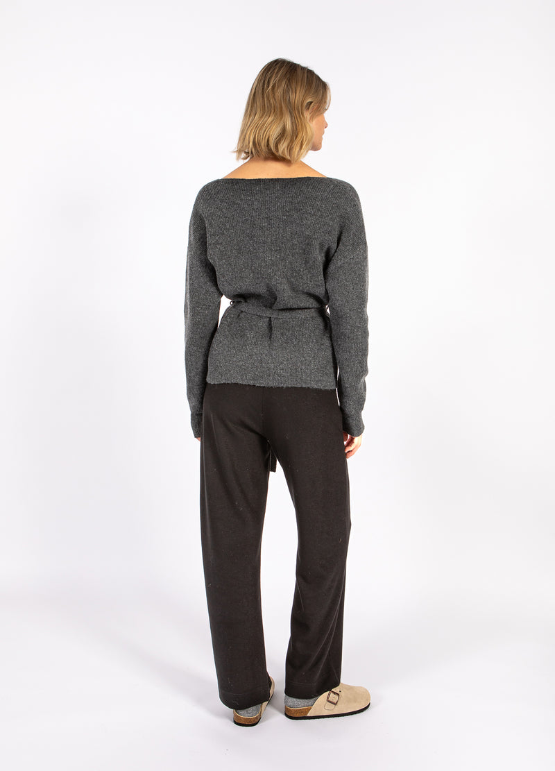 CC Heart CC HEART EMMA WRAP STRIKCARDIGAN Knitwear Dark grey melange - 172