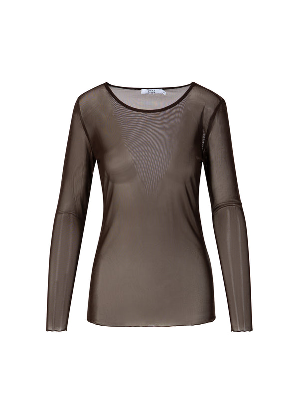 CC Heart CC HEART EVE MESH BLUSE Shirt/Blouse Chocolate brown - 349