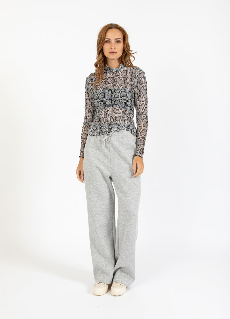 CC Heart CC HEART EVE MESH HØJHALSET TRØJE Shirt/Blouse White snake print - 270