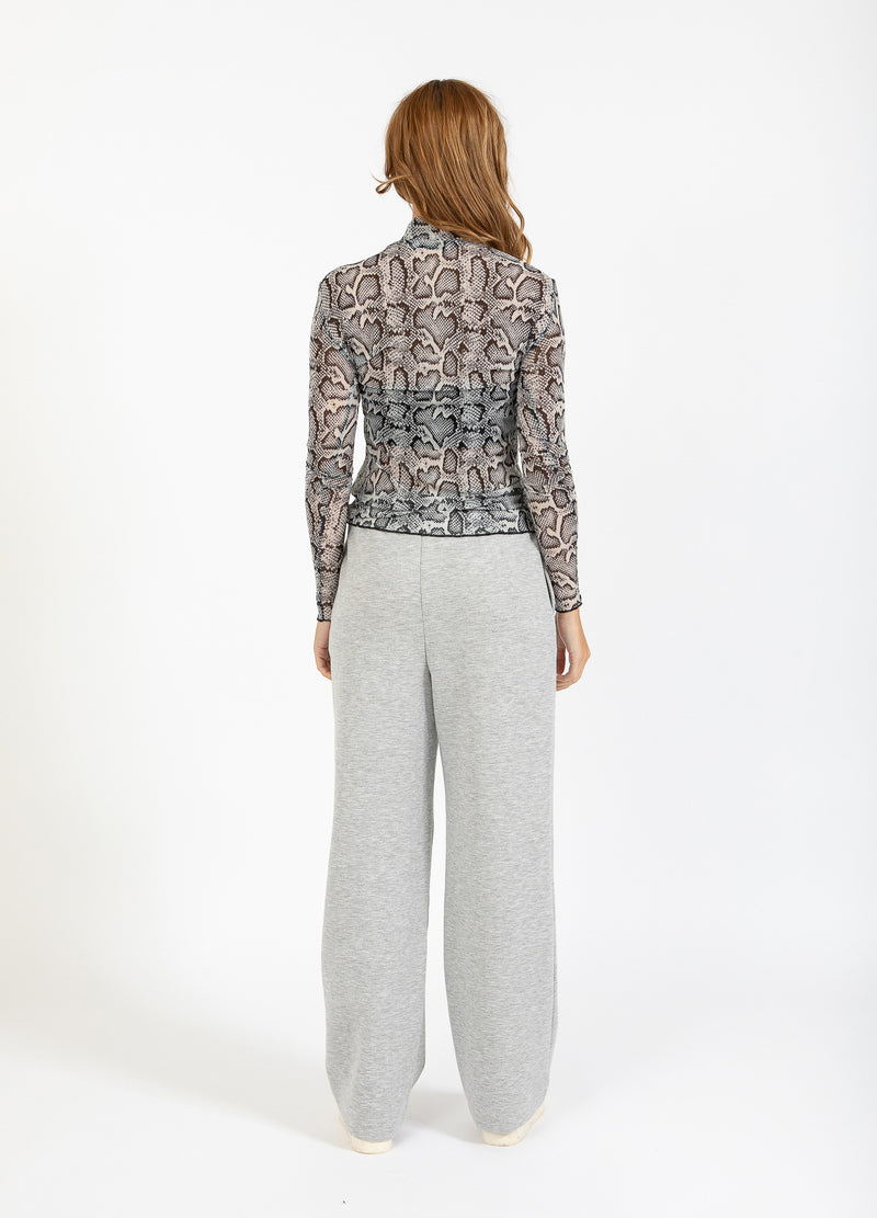 CC Heart CC HEART EVE MESH HØJHALSET TRØJE Shirt/Blouse White snake print - 270
