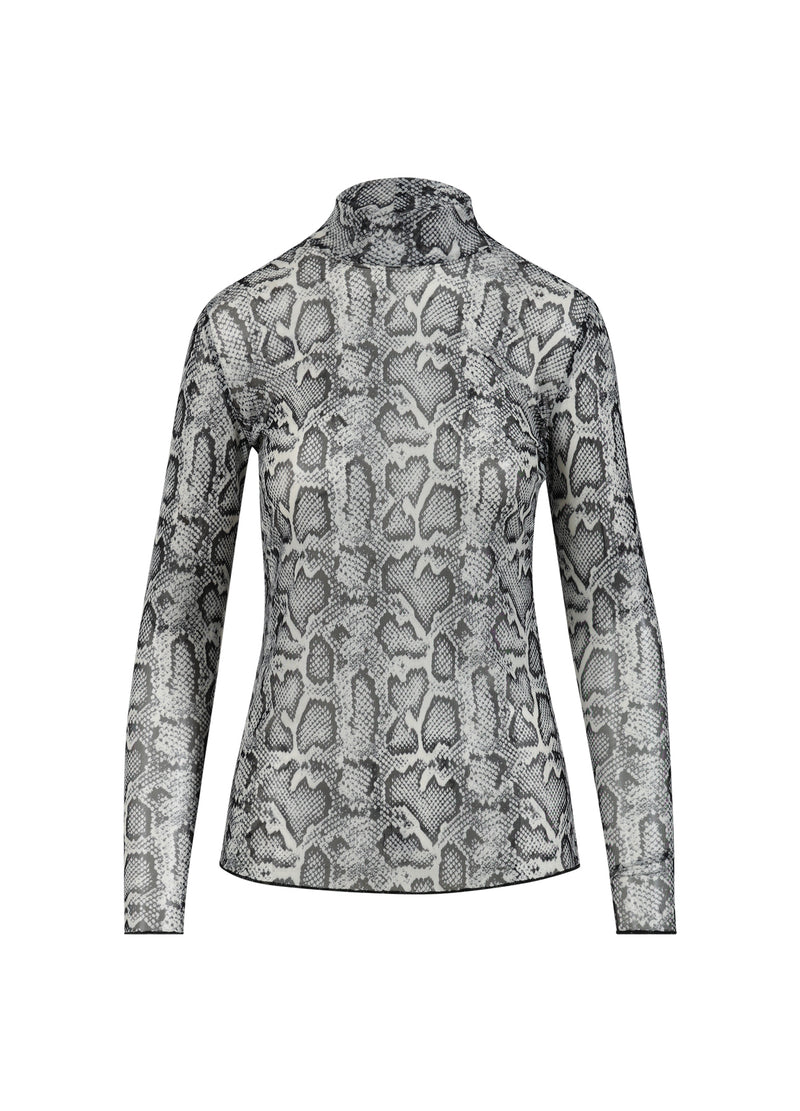 CC Heart CC HEART EVE MESH HØJHALSET TRØJE Shirt/Blouse White snake print - 270