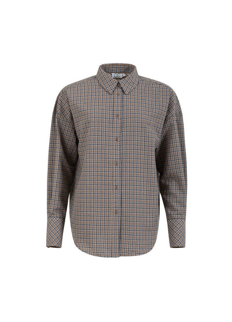 CC Heart CC HEART GEMMA TERNET LØS SKJORTE Shirt/Blouse Brown check - 371