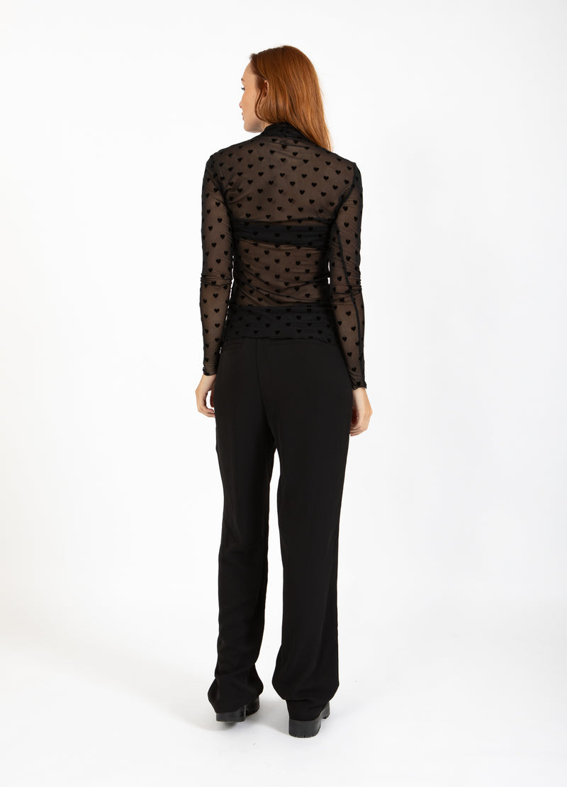 CC Heart CC HEART GENNEMSIGTIG TOP Shirt/Blouse Black glitter heart - 100
