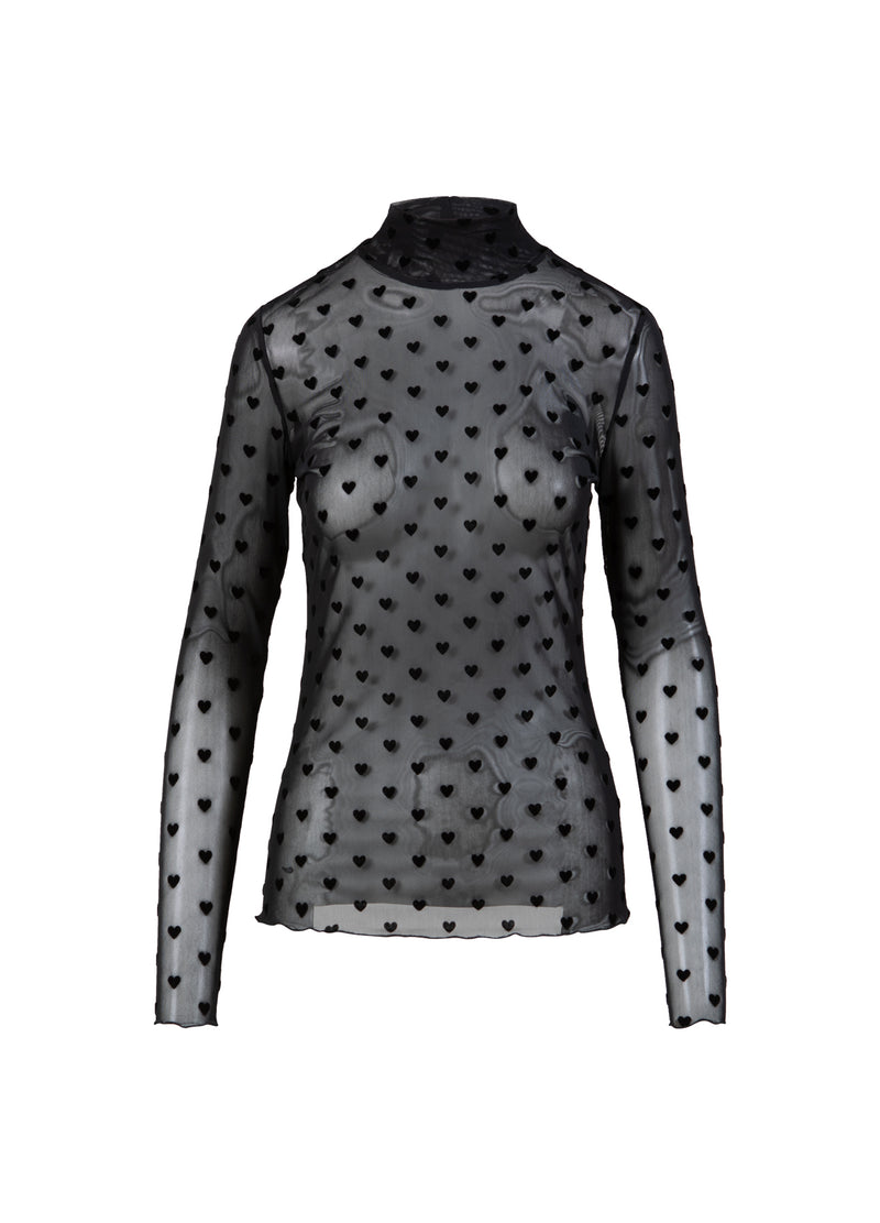 CC Heart CC HEART GENNEMSIGTIG TOP Shirt/Blouse Black glitter heart - 100