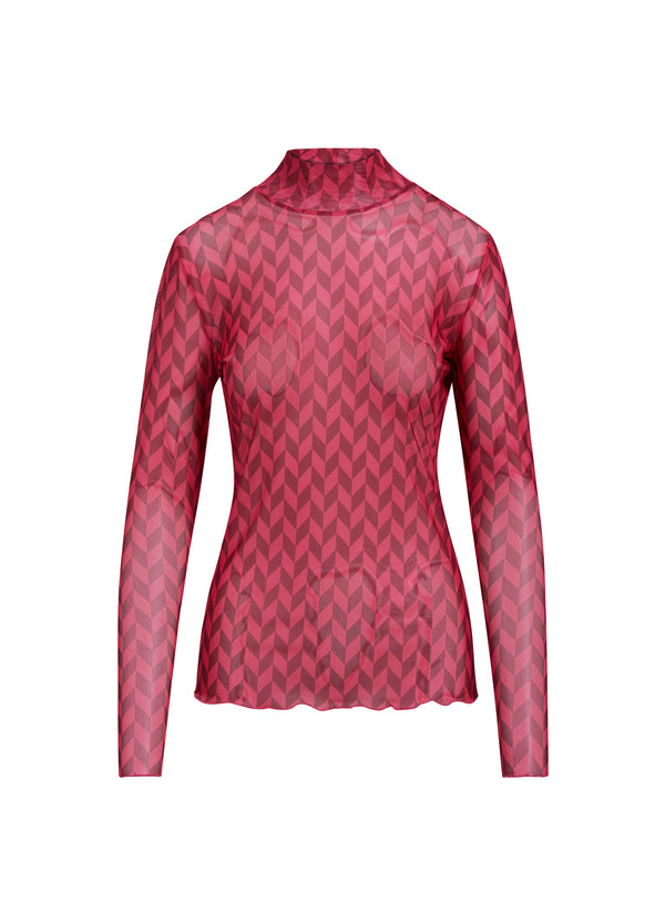 CC Heart CC HEART GENNEMSIGTIG TOP Shirt/Blouse Pink/bordeaux Square - 913