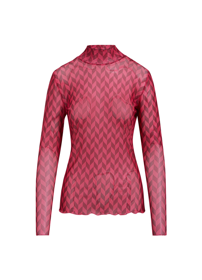 CC Heart CC HEART GENNEMSIGTIG TOP Shirt/Blouse Pink/bordeaux Square - 913
