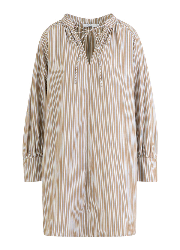 CC Heart CC HEART GIA STRIBET TUNIKA KJOLE Shirt/Blouse Brown stripes - 399