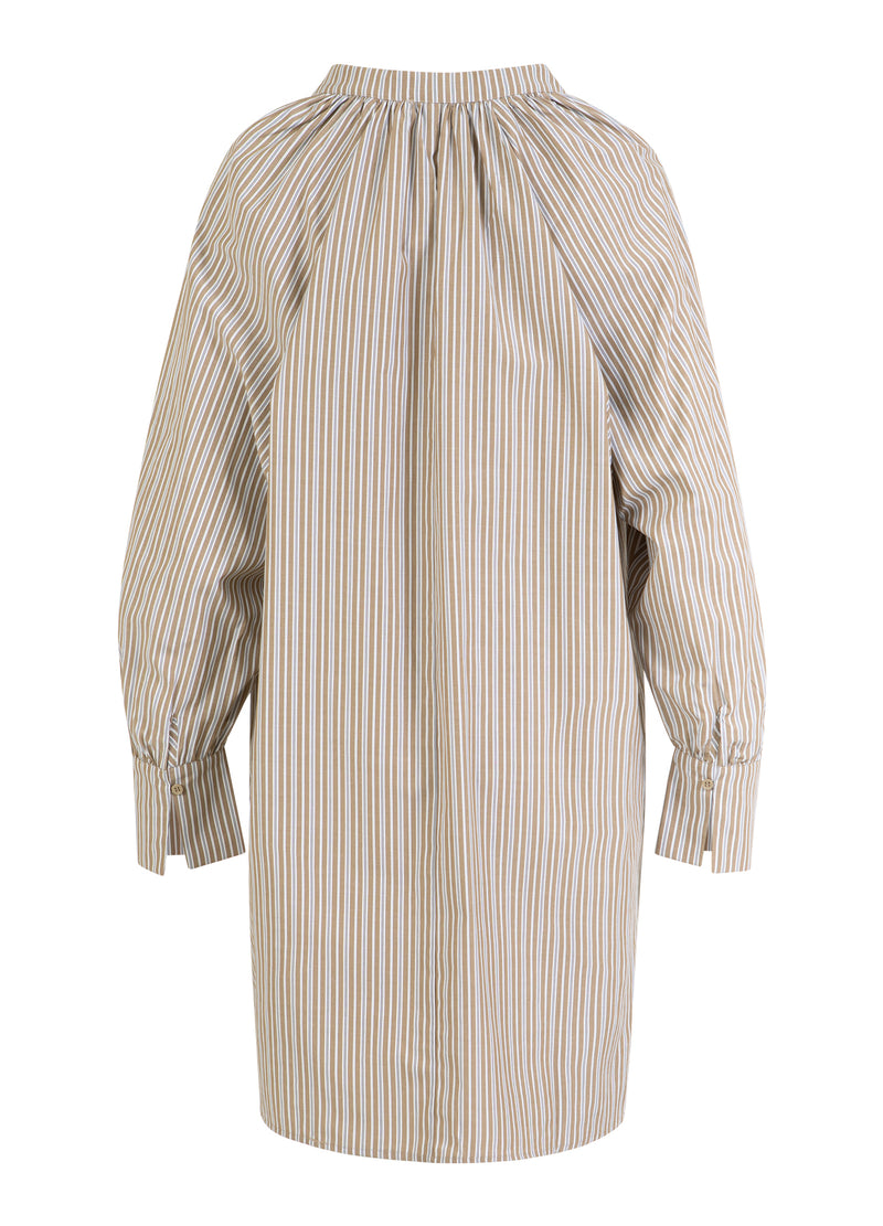 CC Heart CC HEART GIA STRIBET TUNIKA KJOLE Shirt/Blouse Brown stripes - 399