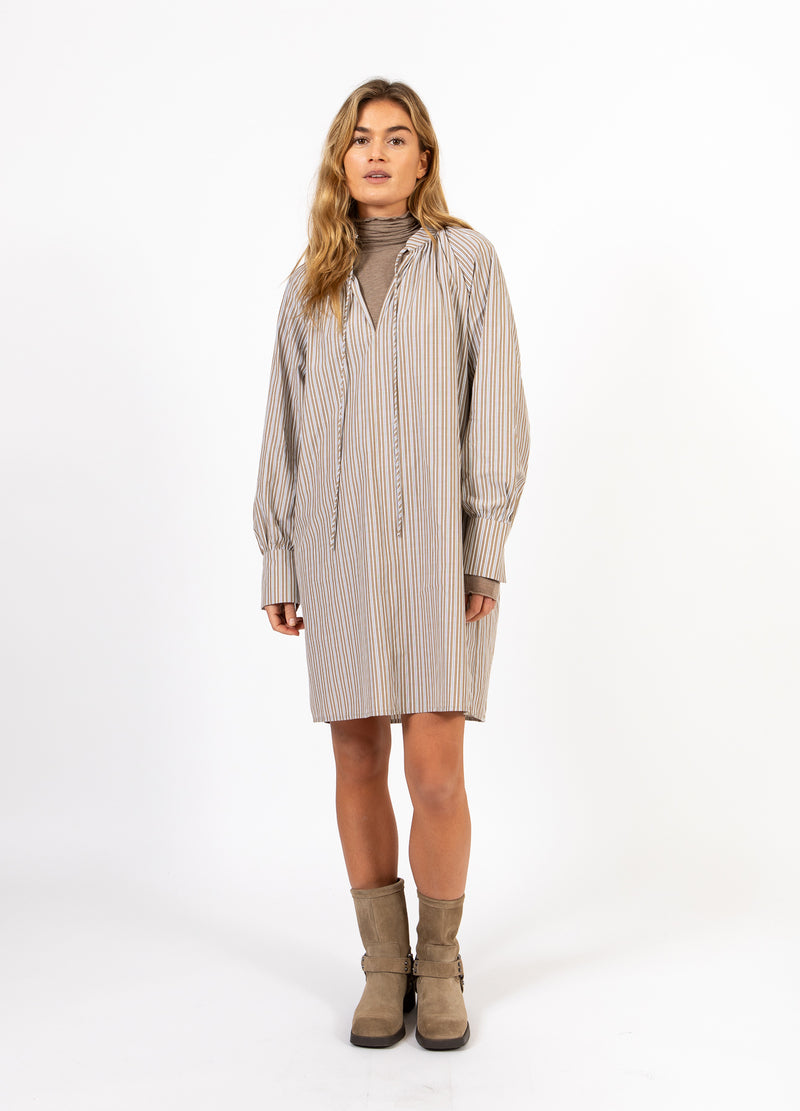 CC Heart CC HEART GIA STRIBET TUNIKA KJOLE Shirt/Blouse Brown stripes - 399
