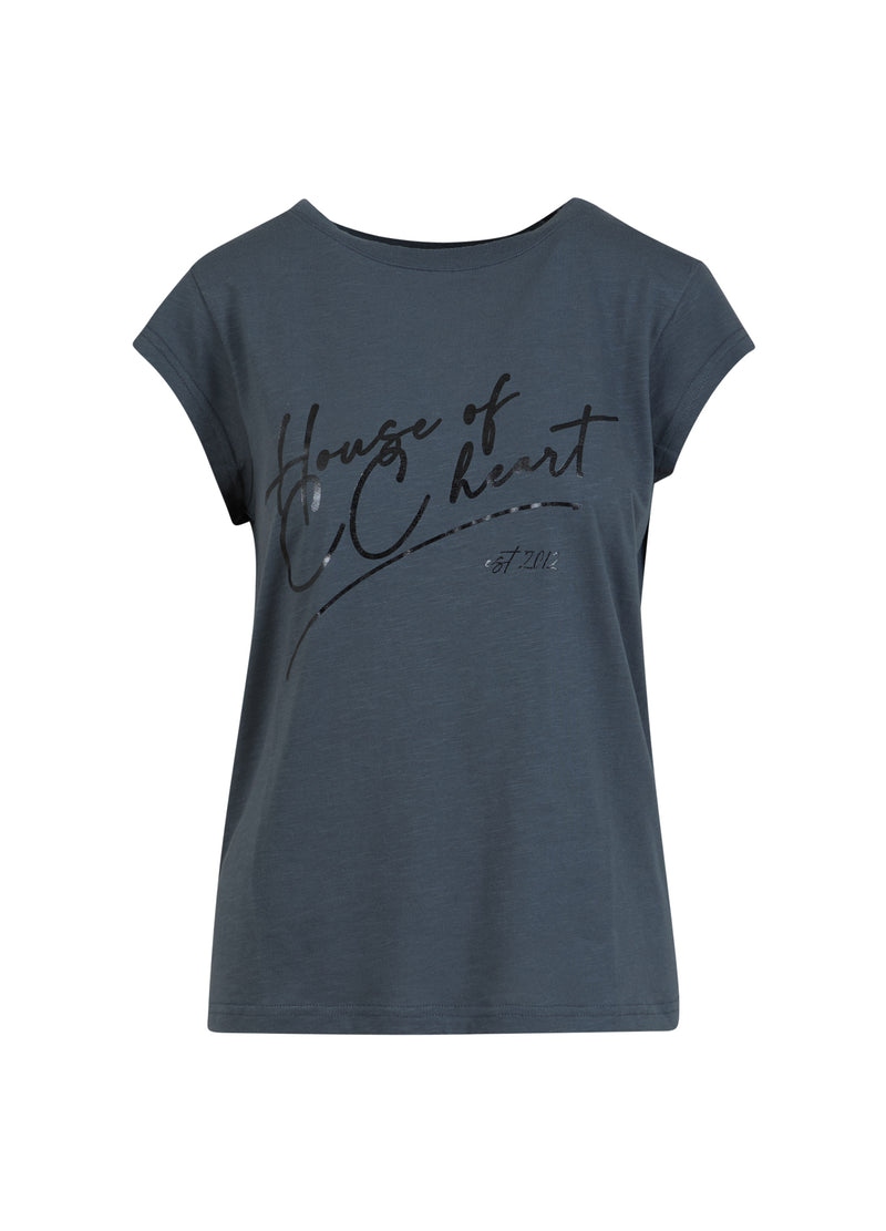 CC Heart CC HEART HOUSE T-SHIRT - KORT ÆRME T-Shirt Dark Stone Grey - 149