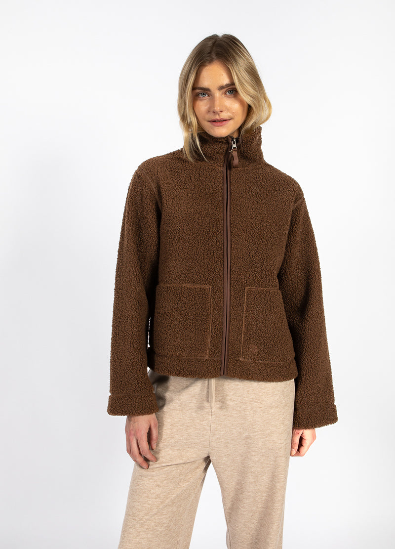 CC Heart CC HEART JAMIE FLEECE LYNLÅS SWEATER Outerwear Chocolate brown - 349