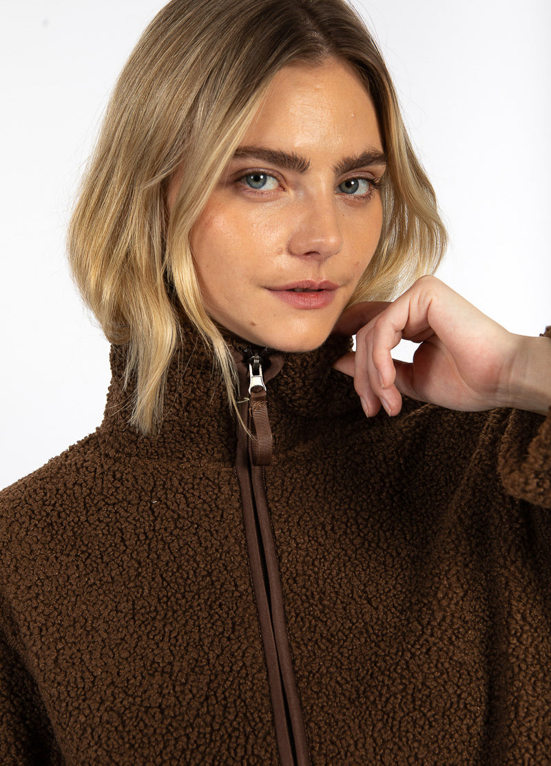 CC Heart CC HEART JAMIE FLEECE LYNLÅS SWEATER Outerwear Chocolate brown - 349