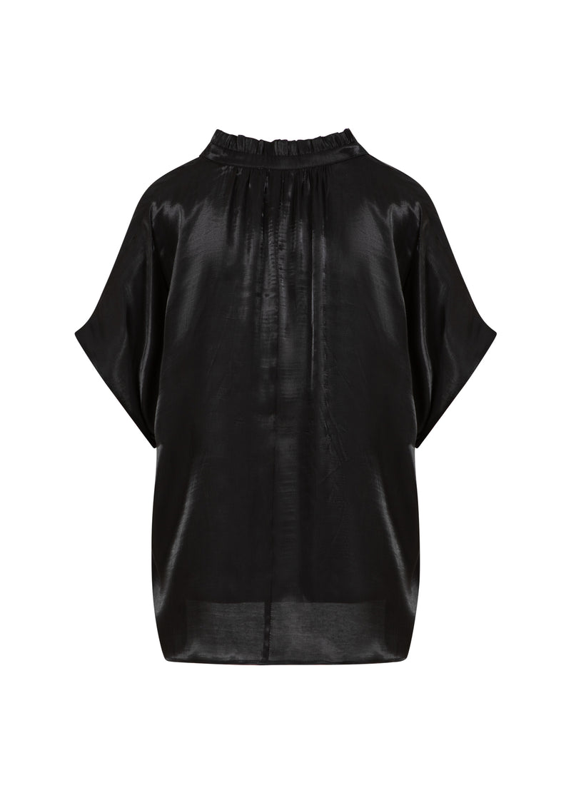 CC Heart CC HEART JOLIE METALLIC TOP MED RYNKER Shirt/Blouse Black - 100
