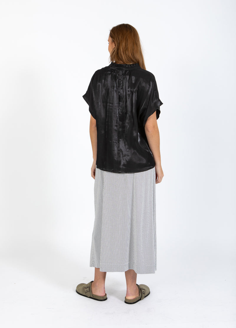 CC Heart CC HEART JOLIE METALLIC TOP MED RYNKER Shirt/Blouse Black - 100