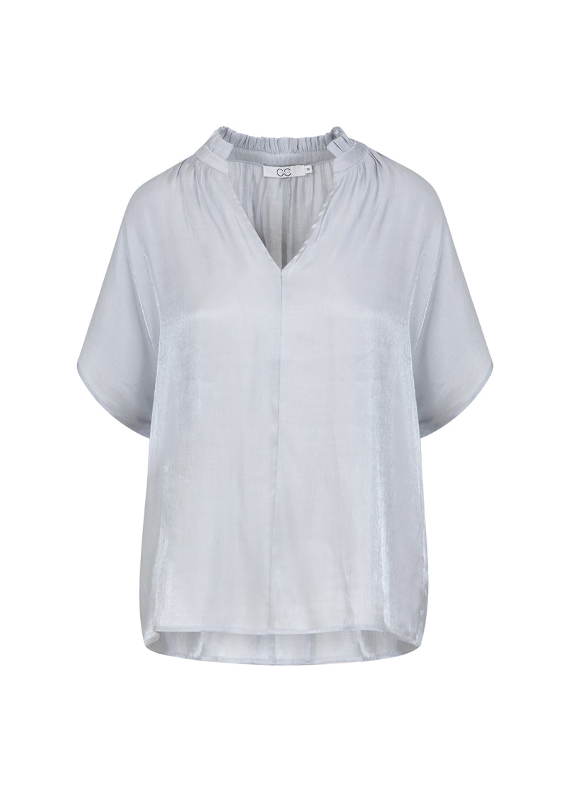 CC Heart CC HEART JOLIE METALLIC TOP MED RYNKER Shirt/Blouse Grey blue - 125