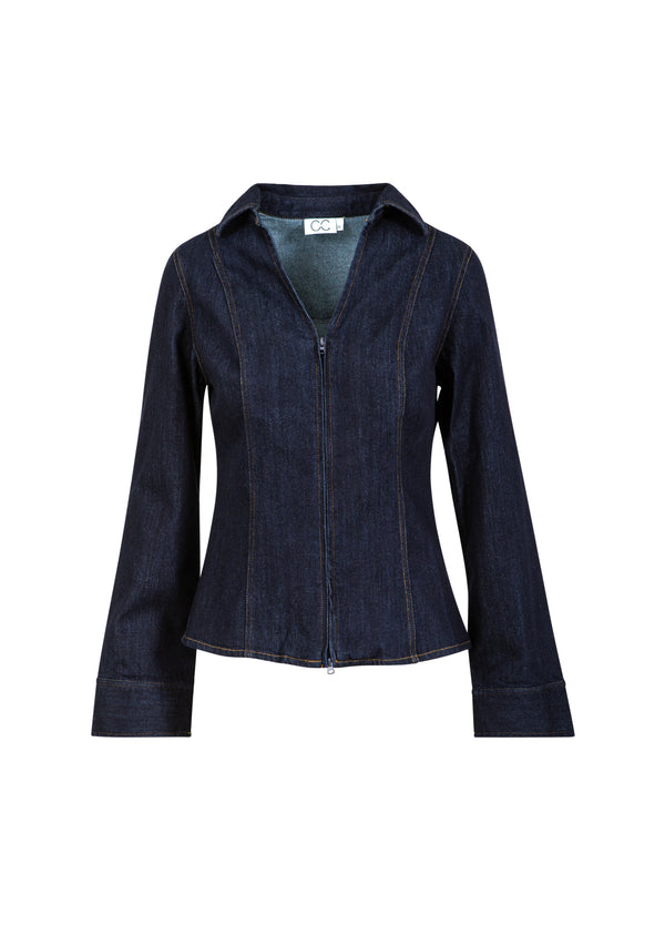 CC Heart CC HEART KALANI DENIM LYNLÅS SKJORTE Shirt/Blouse Dark denim blue - 587