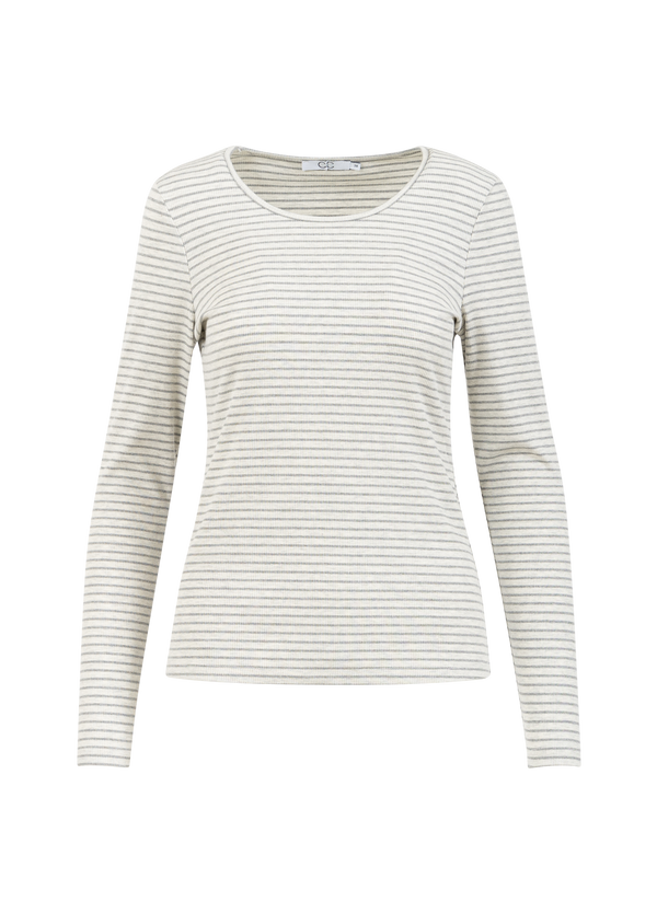 CC Heart CC HEART KAROLINE RIB TEE Shirt/Blouse Grey melange/grey stripe - 112
