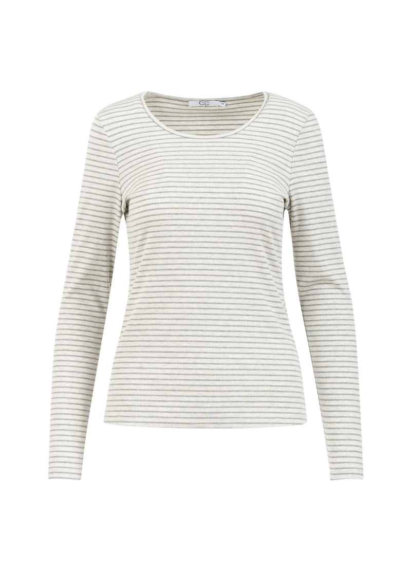CC Heart CC HEART KAROLINE RIB TEE Shirt/Blouse Grey melange/grey stripe - 112
