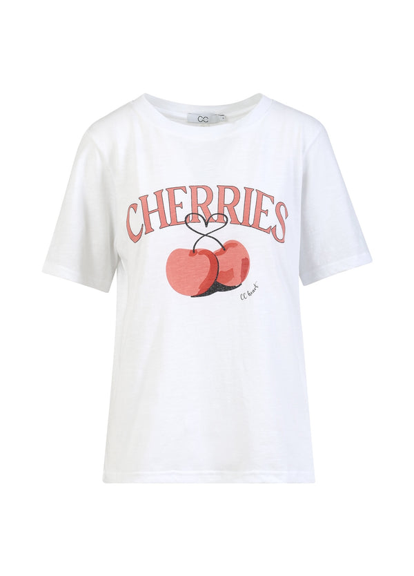 CC Heart CC HEART KIRSEBÆR T-SHIRT - MIDI ÆRME T-Shirt White - 200