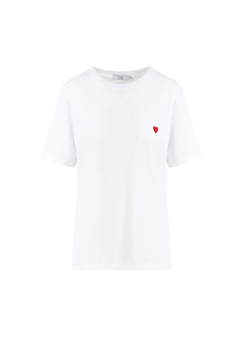 CC Heart CC HEART KISS TEE - MIDI ÆRME T-Shirt White - 200