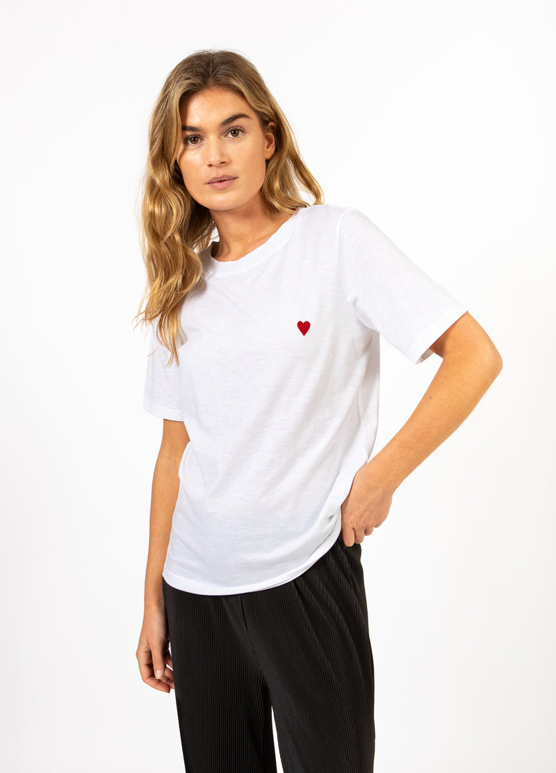 CC Heart CC HEART KISS TEE - MIDI ÆRME T-Shirt White - 200