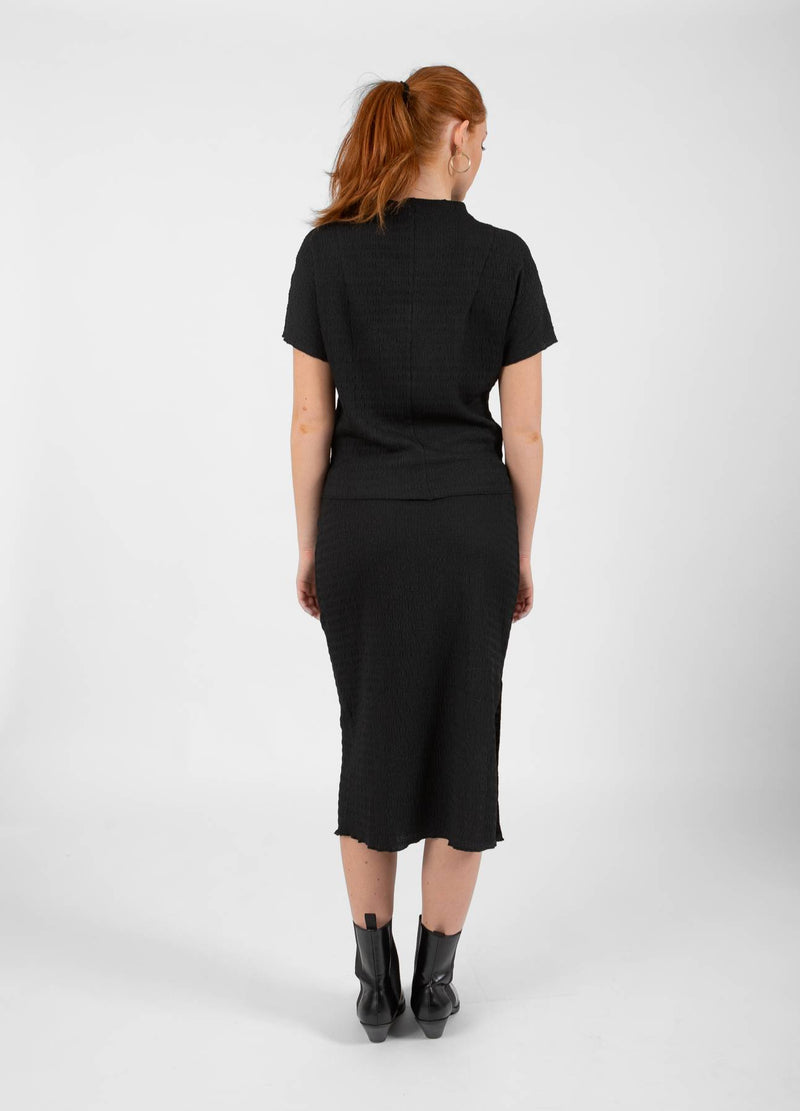 CC Heart CC HEART KORA DRAPERET HALS BLUSE Shirt/Blouse Black - 100