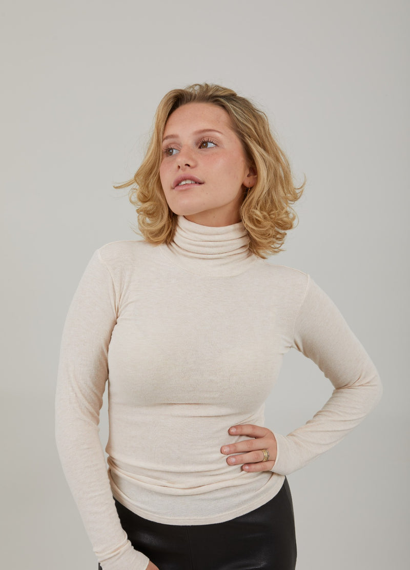 CC Heart CC HEART LANA RULLEKRAVE Knitwear Creme - 364
