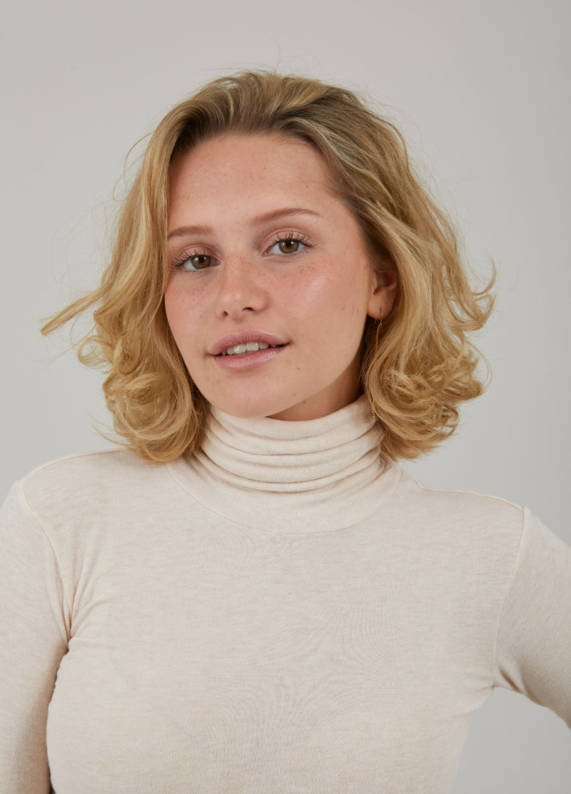 CC Heart CC HEART LANA RULLEKRAVE Knitwear Creme - 364