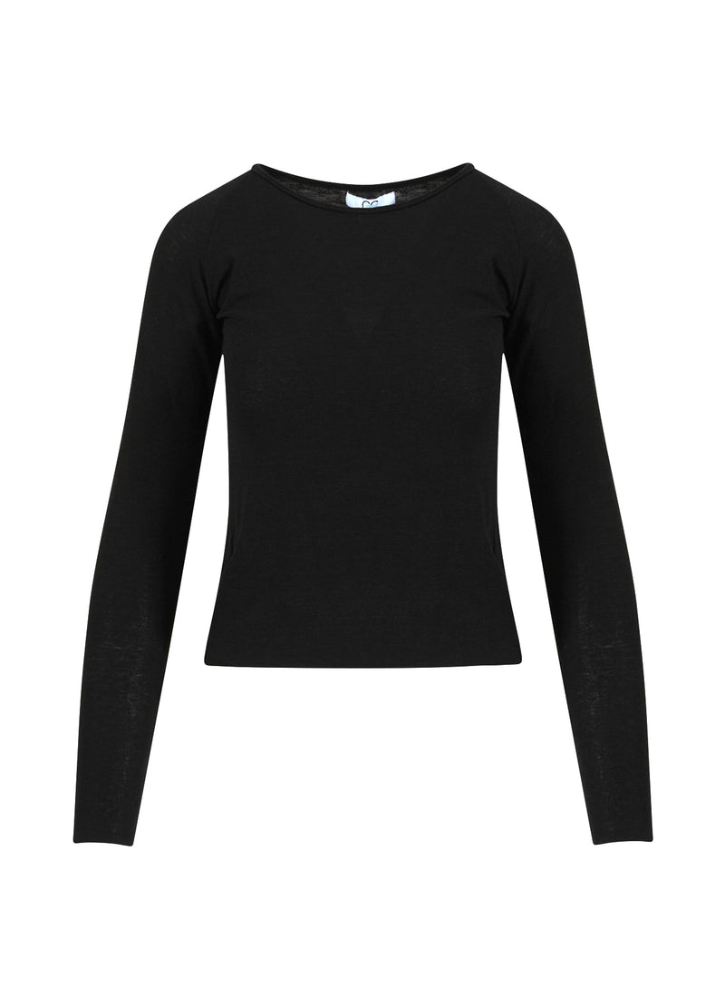 CC Heart CC HEART LANA STRIK MED LANGE ÆRMER Knitwear Black - 100