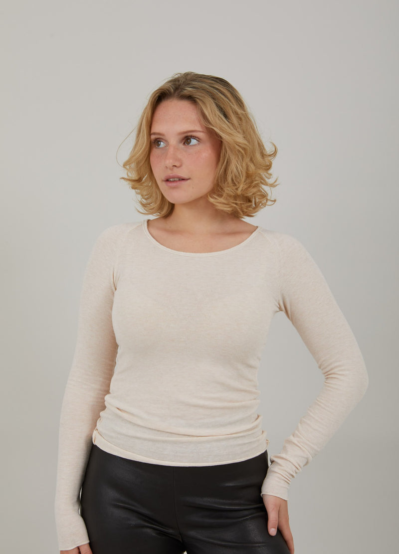 CC Heart CC HEART LANA STRIK MED LANGE ÆRMER Knitwear Creme - 364