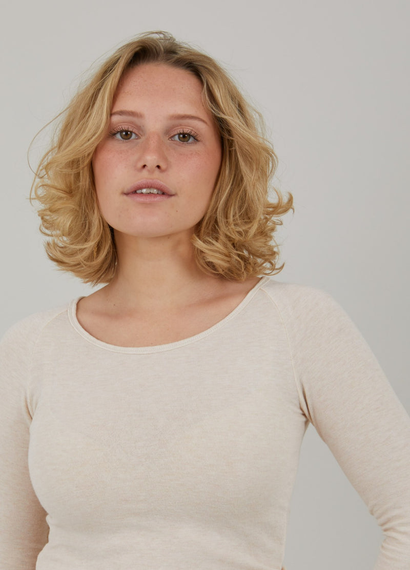 CC Heart CC HEART LANA STRIK MED LANGE ÆRMER Knitwear Creme - 364