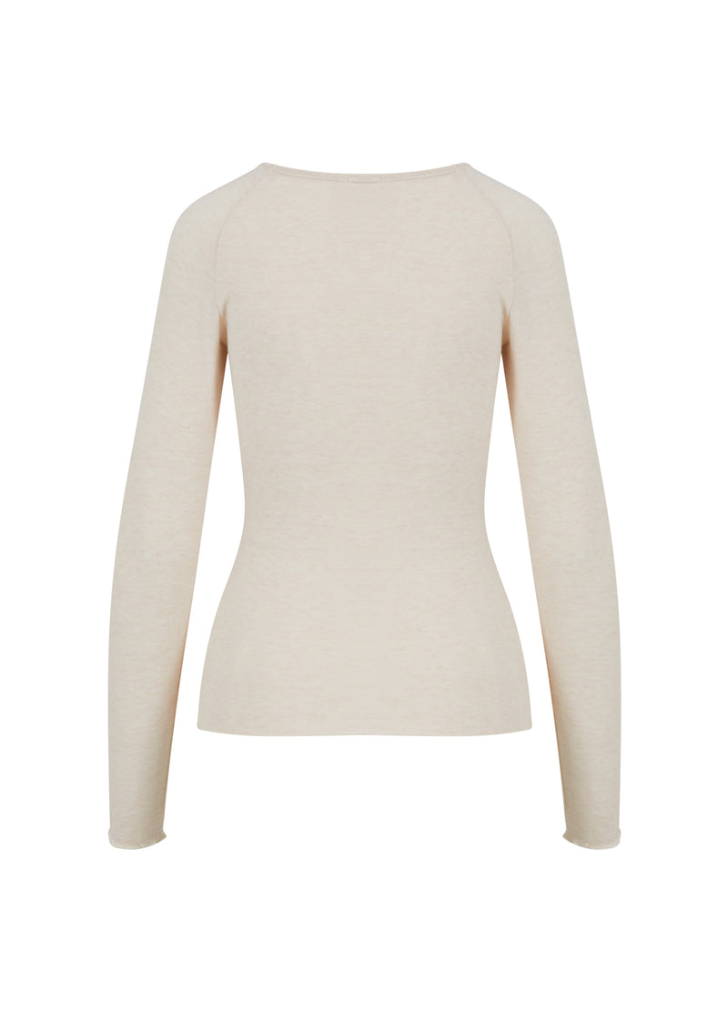 CC Heart CC HEART LANA STRIK MED LANGE ÆRMER Knitwear Creme - 364