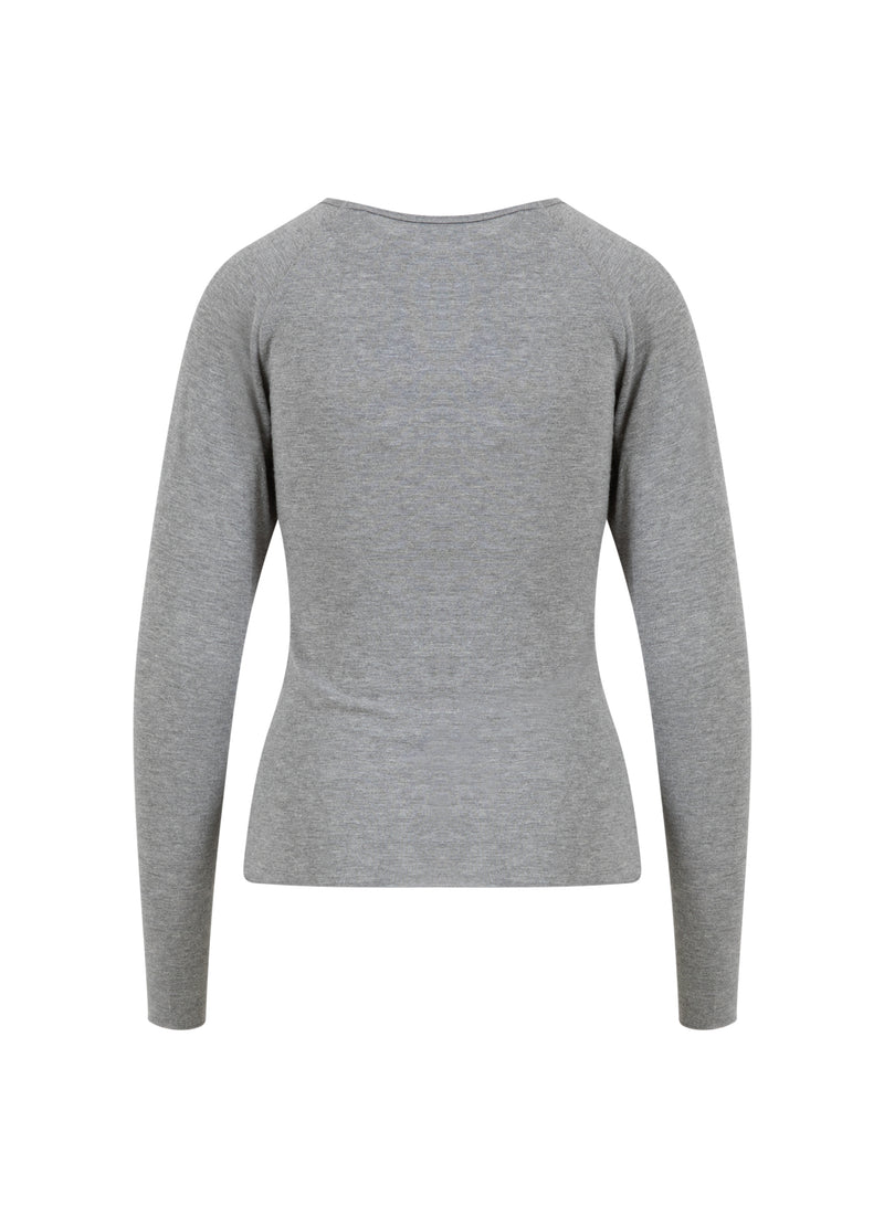 CC Heart CC HEART LANA STRIK MED LANGE ÆRMER Knitwear Grey melange - 142