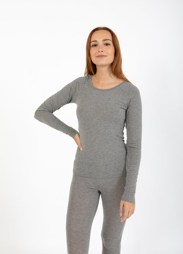 CC Heart CC HEART LANA STRIK MED LANGE ÆRMER Knitwear Grey melange - 142